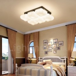 6 ライト Rustic Lodge 一体型フラッシュマウントライト