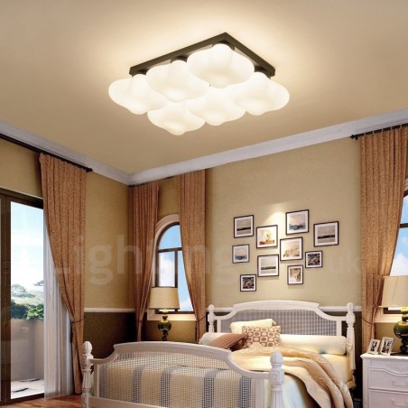 6 ライト Rustic Lodge 一体型フラッシュマウントライト