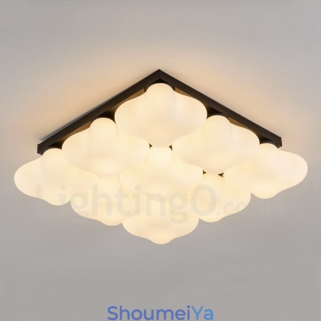 9 ライト Rustic Lodge 一体型フラッシュマウントライト