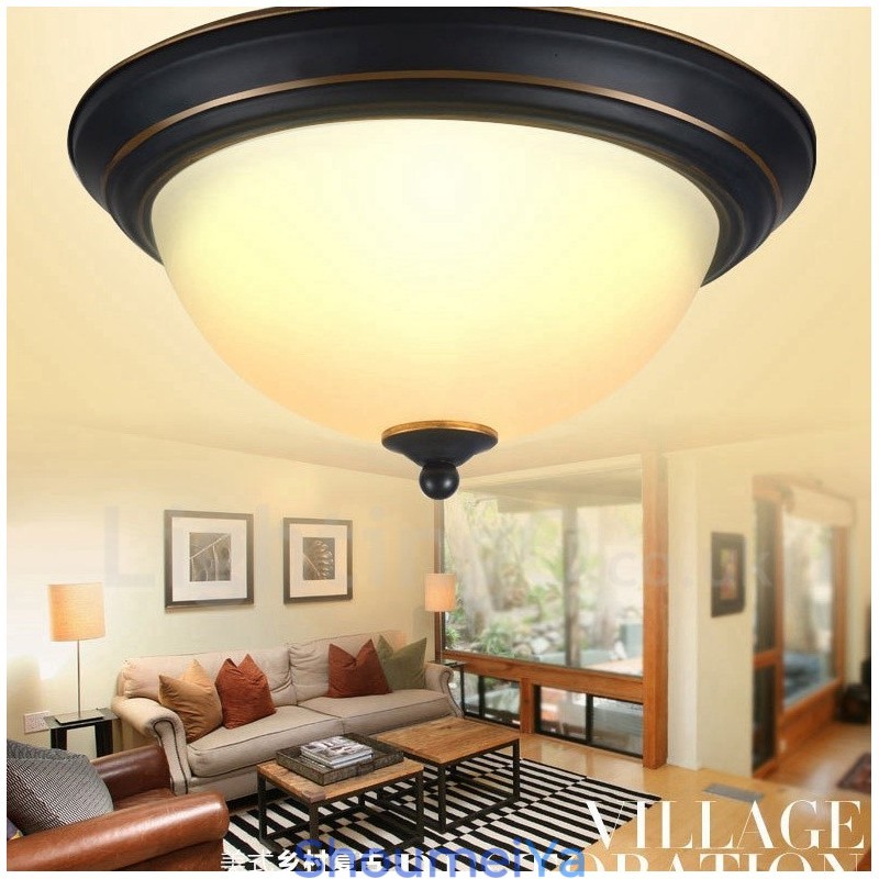 ラスティックロッジ一体型フラッシュマウントライト