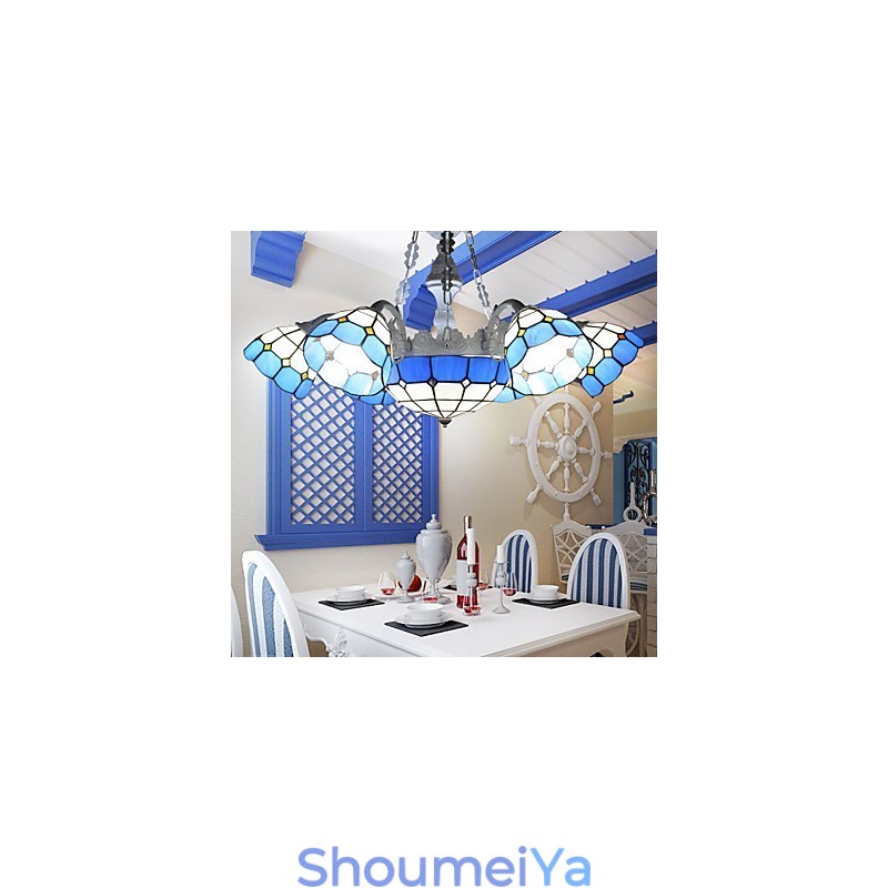 地中海の田舎風のクリエイティブな6 + 1ヘッドランプとランタン