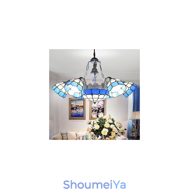 地中海の田舎風のクリエイティブな6 + 1ヘッドランプとランタン