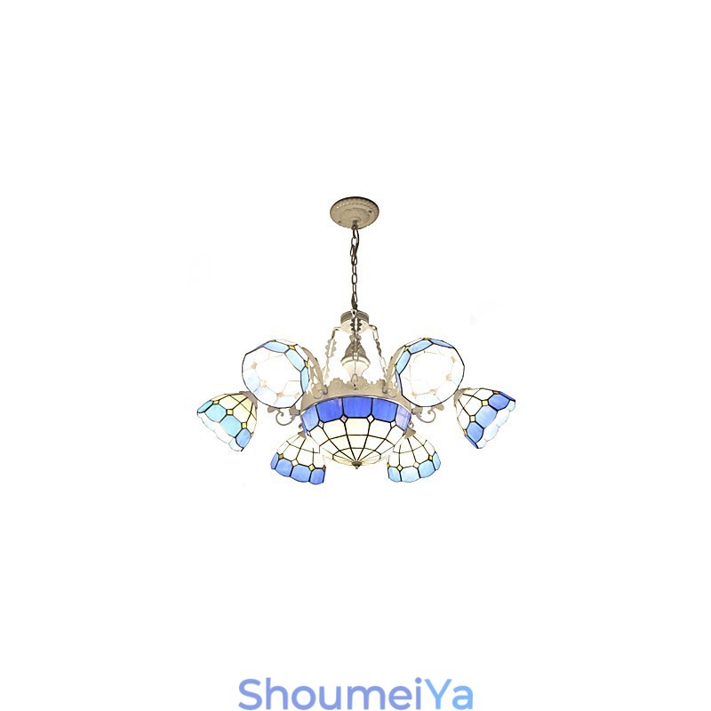 地中海の田舎風のクリエイティブな6 + 1ヘッドランプとランタン