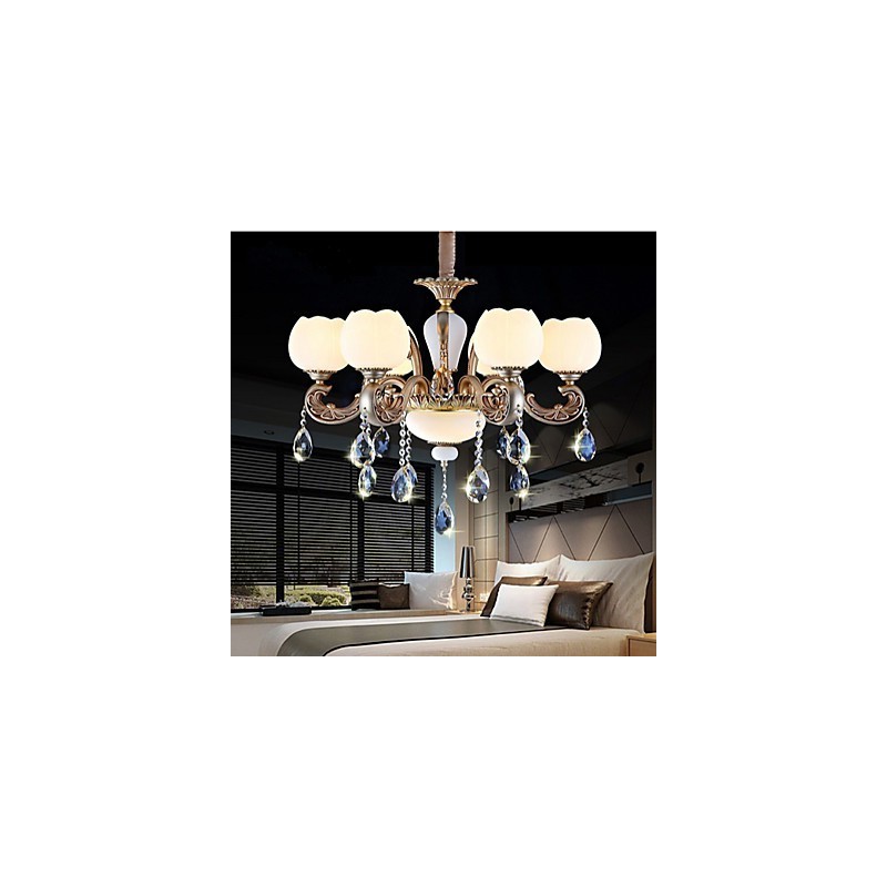 ヨーロッパスタイルのクリスタルペンダントクリエイティブ韓国アメリカンスタイルの亜鉛合金ガーデンライト