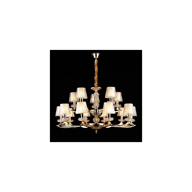 ペンダントライト 亜鉛合金 クリスタル ミニスタイル メタル 屋内 ショップ用 電球15個