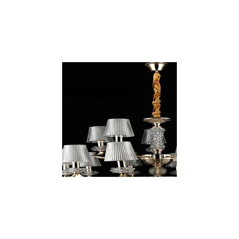 ペンダントライト 亜鉛合金 クリスタル ミニスタイル メタル 屋内 ショップ用 電球15個