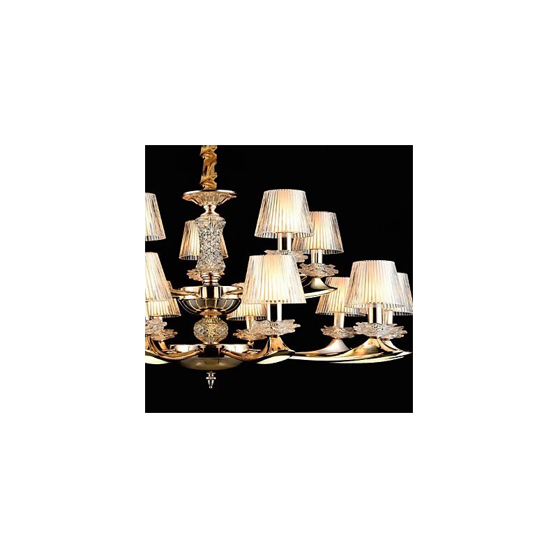 ペンダントライト 亜鉛合金 クリスタル ミニスタイル メタル 屋内 ショップ用 電球15個