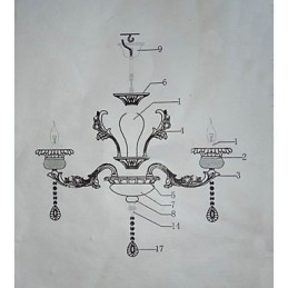 デザイナーのためのレトロなクローム機能メタルペンダントライト