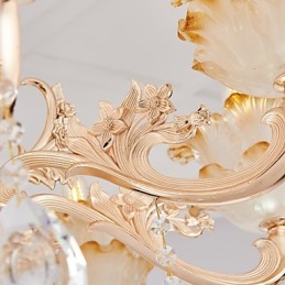 ヨーロッパ風の雰囲気の亜鉛合金クリスタルホームシャンデリア