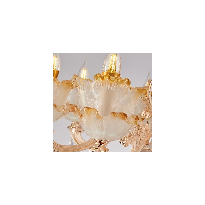 ヨーロッパ風の雰囲気の亜鉛合金クリスタルホームシャンデリア