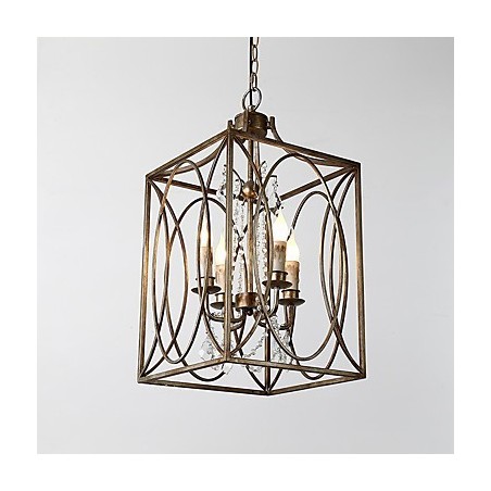 4つのライトヴィンテージメタルアメリカンインダストリアルロフトペイントカラーヨーロピアンシャンデリアランプ屋内装飾ペンダントランプ