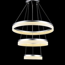 丸型シャンデリアライト照明モダンなアクリルランプ豪華な3つのリング天井照明器具