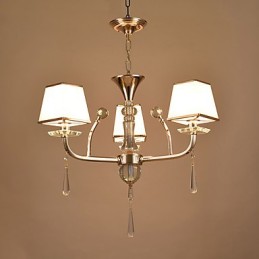 クリスタルメタルシャンデリアのモダンで現代的な電気メッキ機能