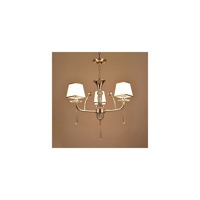 クリスタルメタルシャンデリアのモダンで現代的な電気メッキ機能