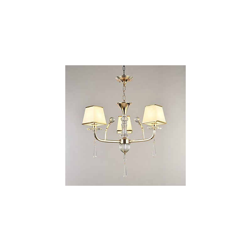 クリスタルメタルシャンデリアのモダンで現代的な電気メッキ機能