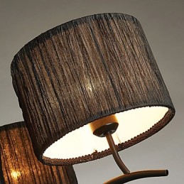 シンプルなファブリックドラムシェードを備えた3ライトの伝統的なクラシックシャンデリア