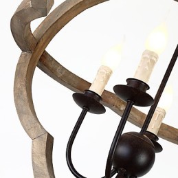 ヴィンテージ メタル アメリカン インダストリアル ロフト ペイント カラー 木製 シャンデリア ランプ 室内装飾 ペンダント ランプ