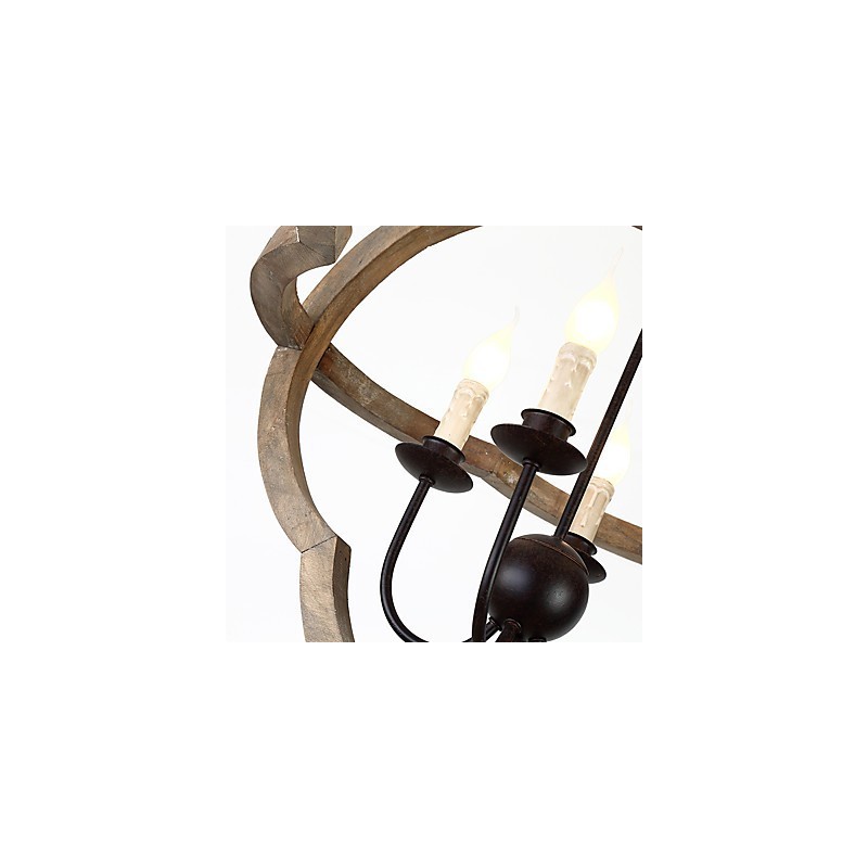 ヴィンテージ メタル アメリカン インダストリアル ロフト ペイント カラー 木製 シャンデリア ランプ 室内装飾 ペンダント ランプ