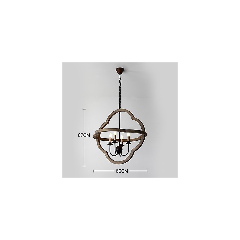 ヴィンテージ メタル アメリカン インダストリアル ロフト ペイント カラー 木製 シャンデリア ランプ 室内装飾 ペンダント ランプ