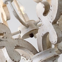 ヴィンテージ ペインティング ミニ スタイル 木製 竹 シャンデリア ランプ 装飾 ペンダント ランプ