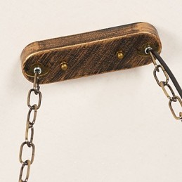 素朴なロッジ ヴィンテージ レトロ カントリー グローブ ペインティング ミニスタイル デザイナー メタル シャンデリア