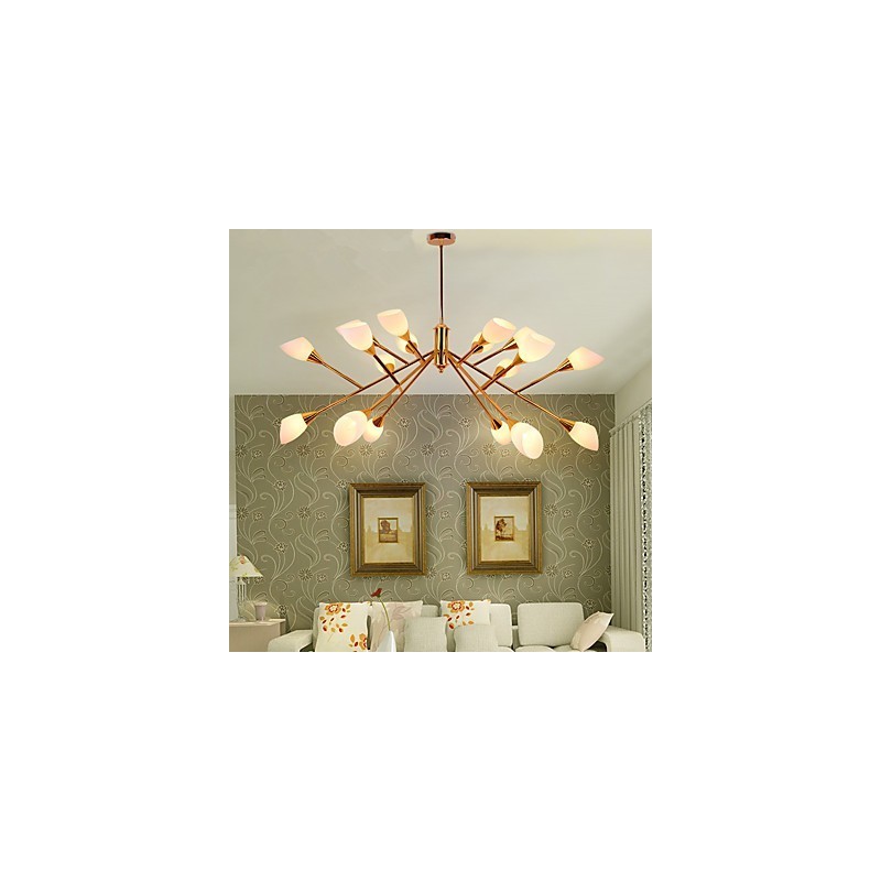 北欧風のシンプルな雰囲気の田園風シャンデリア クリエイティブなロビー用シャンデリアランプ