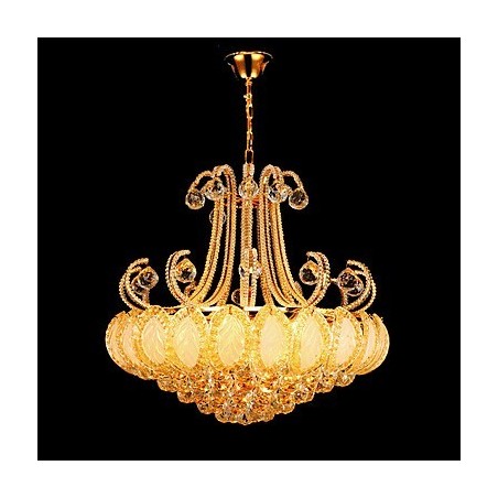 モダンラグジュアリーシャンデリアクリスタルペンダントライト直径50CM電球8個付き