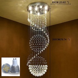 クリスタル天井シャンデリアペンダントライト屋内家庭用吊り下げ照明ランプ階段用器具