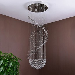 クリスタル天井シャンデリアペンダントライト屋内家庭用吊り下げ照明ランプ階段用器具