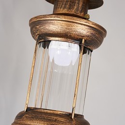 素朴なロッジグローブ ヴィンテージ レトロ カントリー ペインティング ミニスタイル デザイナー向け メタル シャンデリア