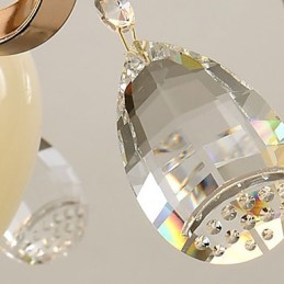 クリスタルメタルシャンデリアのモダンで現代的な電気メッキ機能