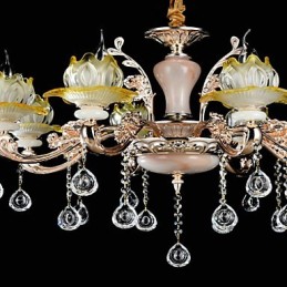 モダンで現代的な伝統的クラシックな亜鉛合金の特徴を持つクリスタルミニスタイルのメタルペンダントライト