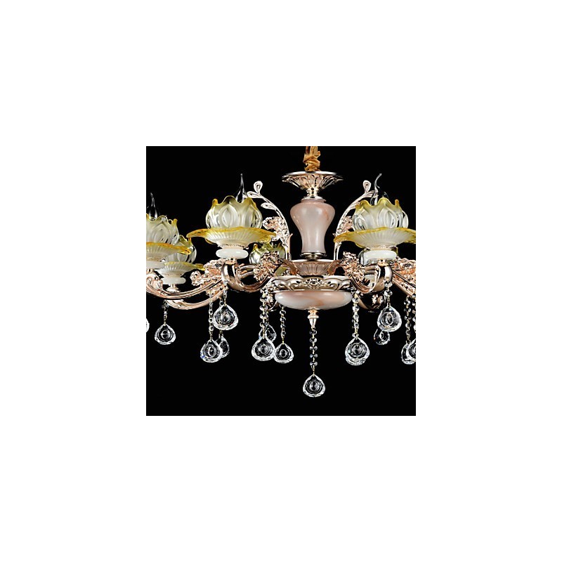 モダンで現代的な伝統的クラシックな亜鉛合金の特徴を持つクリスタルミニスタイルのメタルペンダントライト