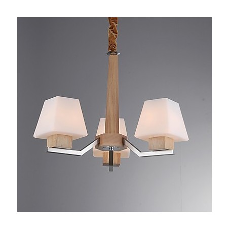 モダンで現代的な電気メッキ加工を施した木製竹製シャンデリア