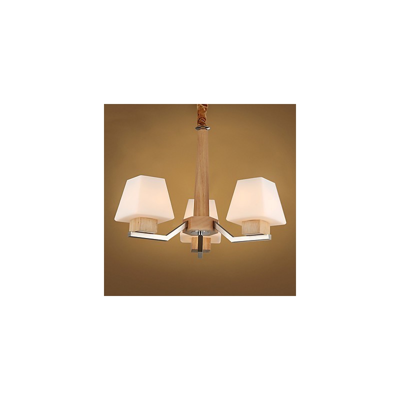 モダンで現代的な電気メッキ加工を施した木製竹製シャンデリア