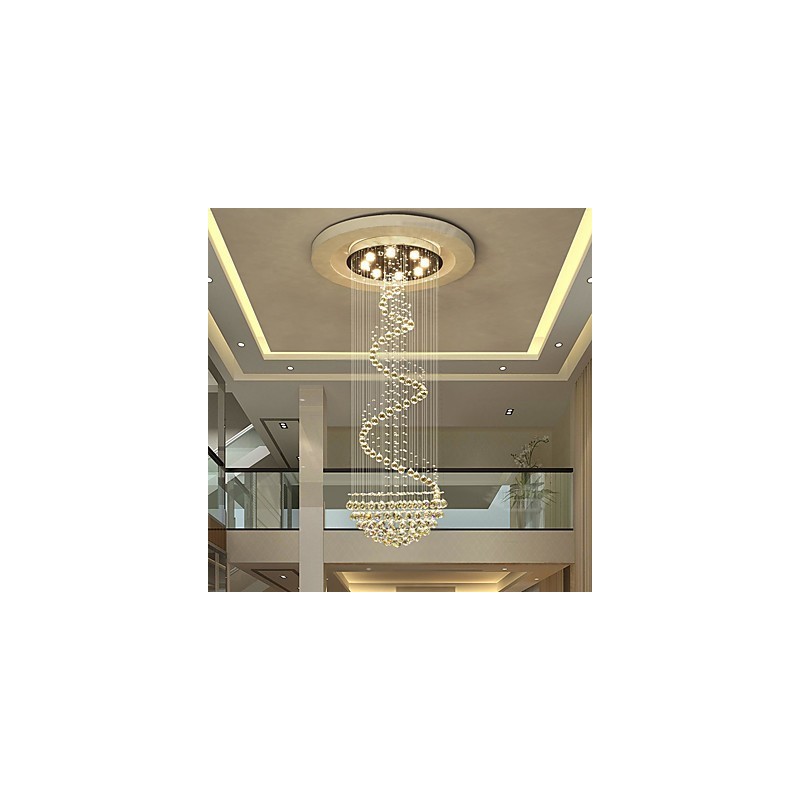 モダンなクリスタル天井シャンデリアライト屋内ペンダントランプデコ照明器具