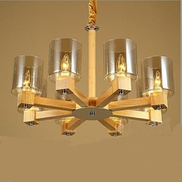 ファッションペンダントランプテーブル木製ガラスカバー