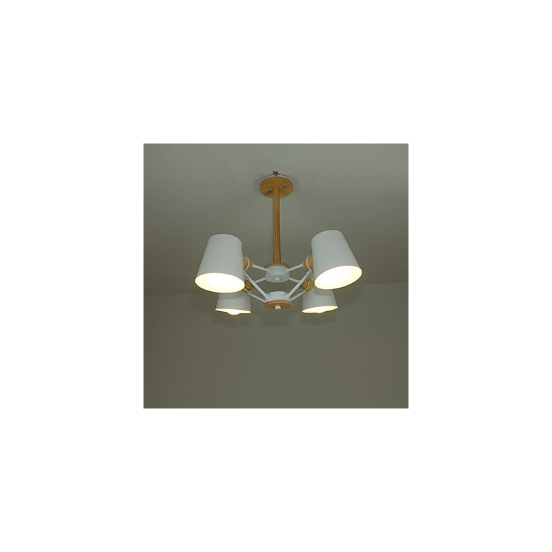 4 ライト マルチカラー マカロン ウッド ヴィンテージ ペインティング フィーチャー メタル シャンデリア