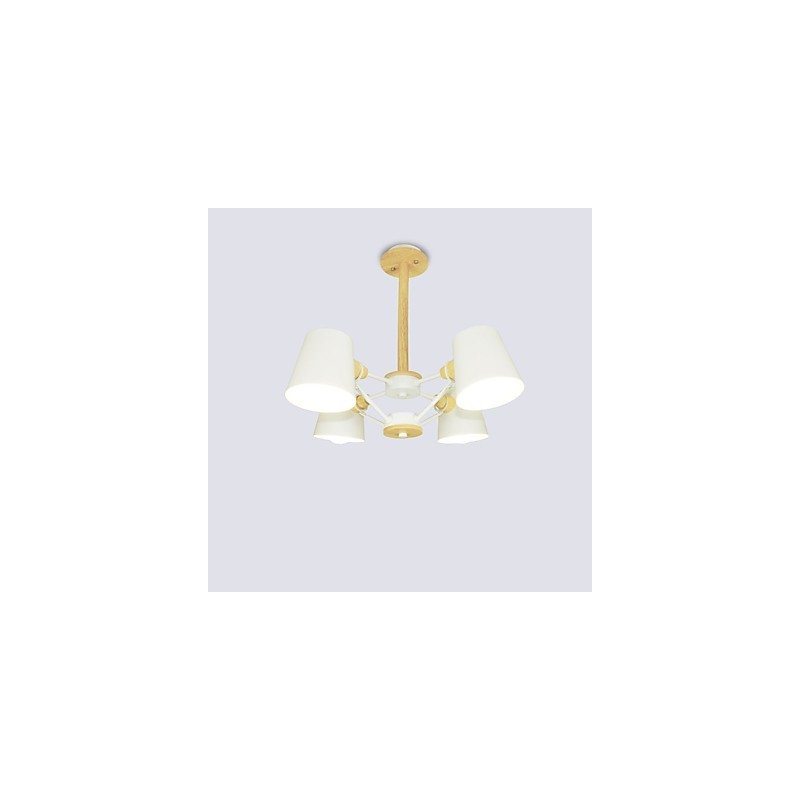 4 ライト マルチカラー マカロン ウッド ヴィンテージ ペインティング フィーチャー メタル シャンデリア