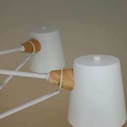 4 ライト マルチカラー マカロン ウッド ヴィンテージ ペインティング フィーチャー メタル シャンデリア