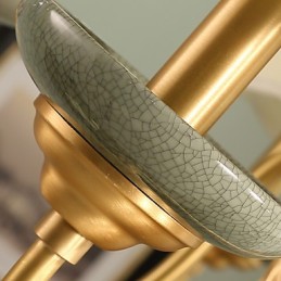 全銅シャンデリア 翡翠装飾シャンデリア KP8