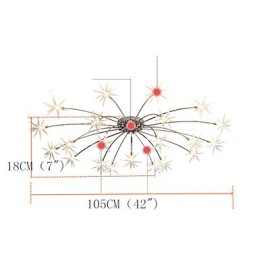ミニスタイルデザイナー向けのモダンで現代的なクローム機能メタルキッズシャンデリア