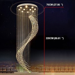 モダンなクリスタル天井ペンダントライト 屋内シャンデリア ホーム吊り下げ照明 シャンデリアランプ器具 3W 温白色電球