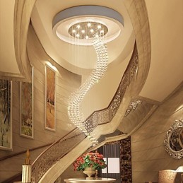 モダンなクリスタル天井ペンダントライト 屋内シャンデリア ホーム吊り下げ照明 シャンデリアランプ器具 3W 温白色電球