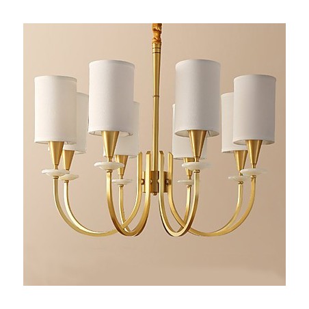 純真鍮シャンデリア 翡翠装飾シャンデリア