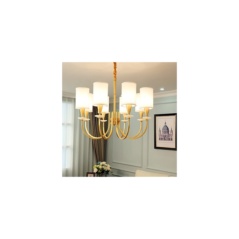 純真鍮シャンデリア 翡翠装飾シャンデリア