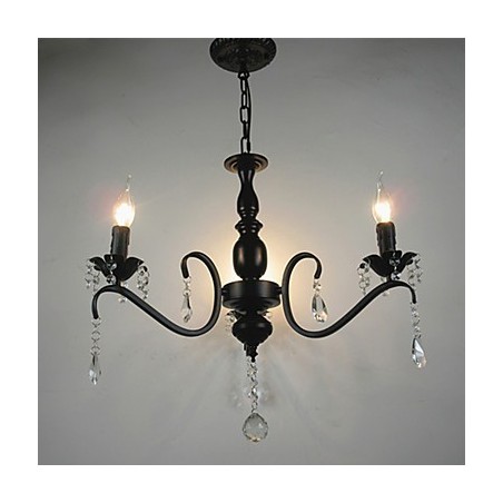 クリスタルシャンデリア ヨーロピアンスタイル 錬鉄ランプ クリエイティブキャンドルランプとランタン