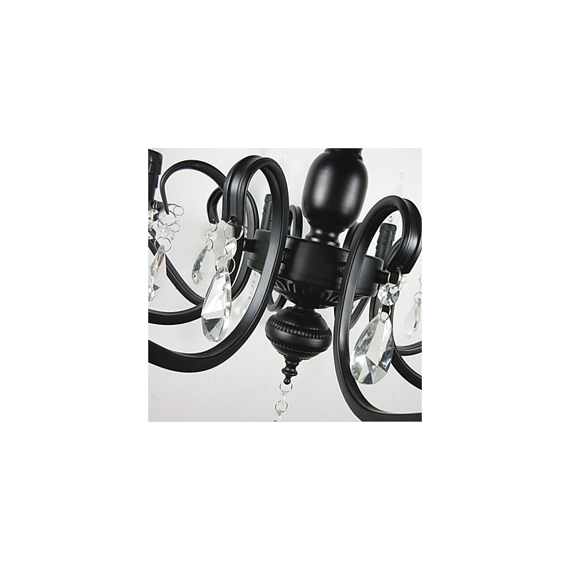 クリスタルシャンデリア ヨーロピアンスタイル 錬鉄ランプ クリエイティブキャンドルランプとランタン