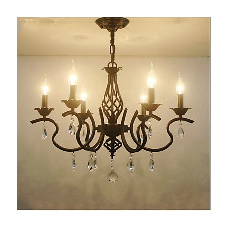 ヨーロピアンスタイルのクリスタルシャンデリアダイニングライトシンプルでクリエイティブなキャンドルランプとランタンノベルティ照明