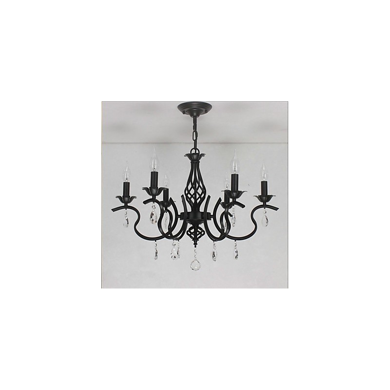 ヨーロピアンスタイルのクリスタルシャンデリアダイニングライトシンプルでクリエイティブなキャンドルランプとランタンノベルティ照明